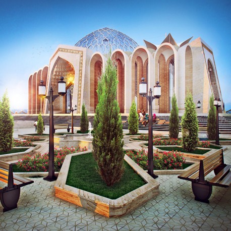 مدل سه بعدی مجتمع فرهنگی ( معماری ایرانی و مدرن )