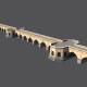 مدل سه بعدی پل چوبی