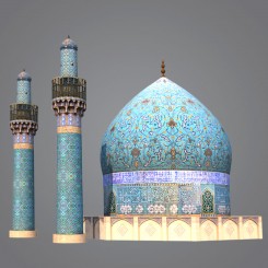 مدل سه بعدی گنبد - 4 - مدرسه علمیه چهارباغ اصفهان