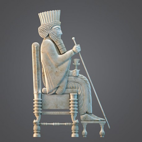 مدل سه بعدی نقش برجسته تخت پادشاهی هخامنشی