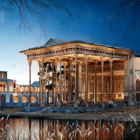 مدل سه بعدی کاخ آیینه خانه اصفهان