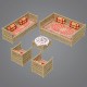 مدل سه بعدی تخت و مبلمان چوبی سنتی - 3