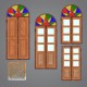 مدل سه بعدی درب و پنجره سنتی ایرانی - 2