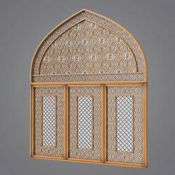 مدل سه بعدی درب و پنجره سنتی ایرانی - 4
