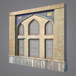 مدل سه بعدی دیوار و پنجره سنتی ایرانی - 5