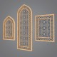 مدل سه بعدی درب و پنجره سنتی ایرانی - 6